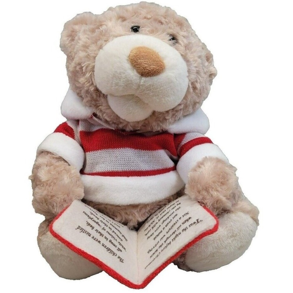 Cracker Barrel Story Time Teddy Bear Animated Twas The‎ Night Before Christmas